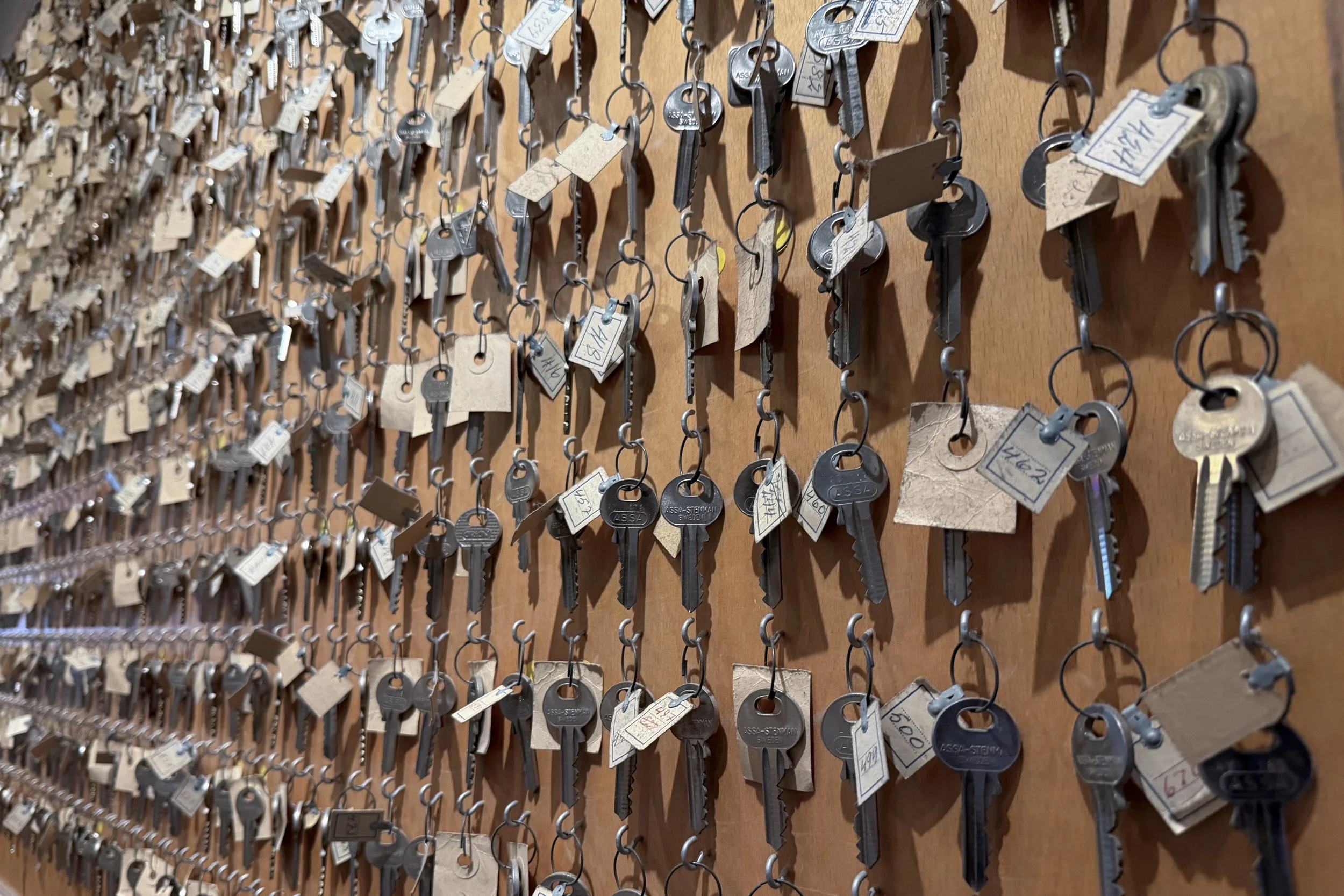 Keys for mailboxes in Reykjavik’s first post office