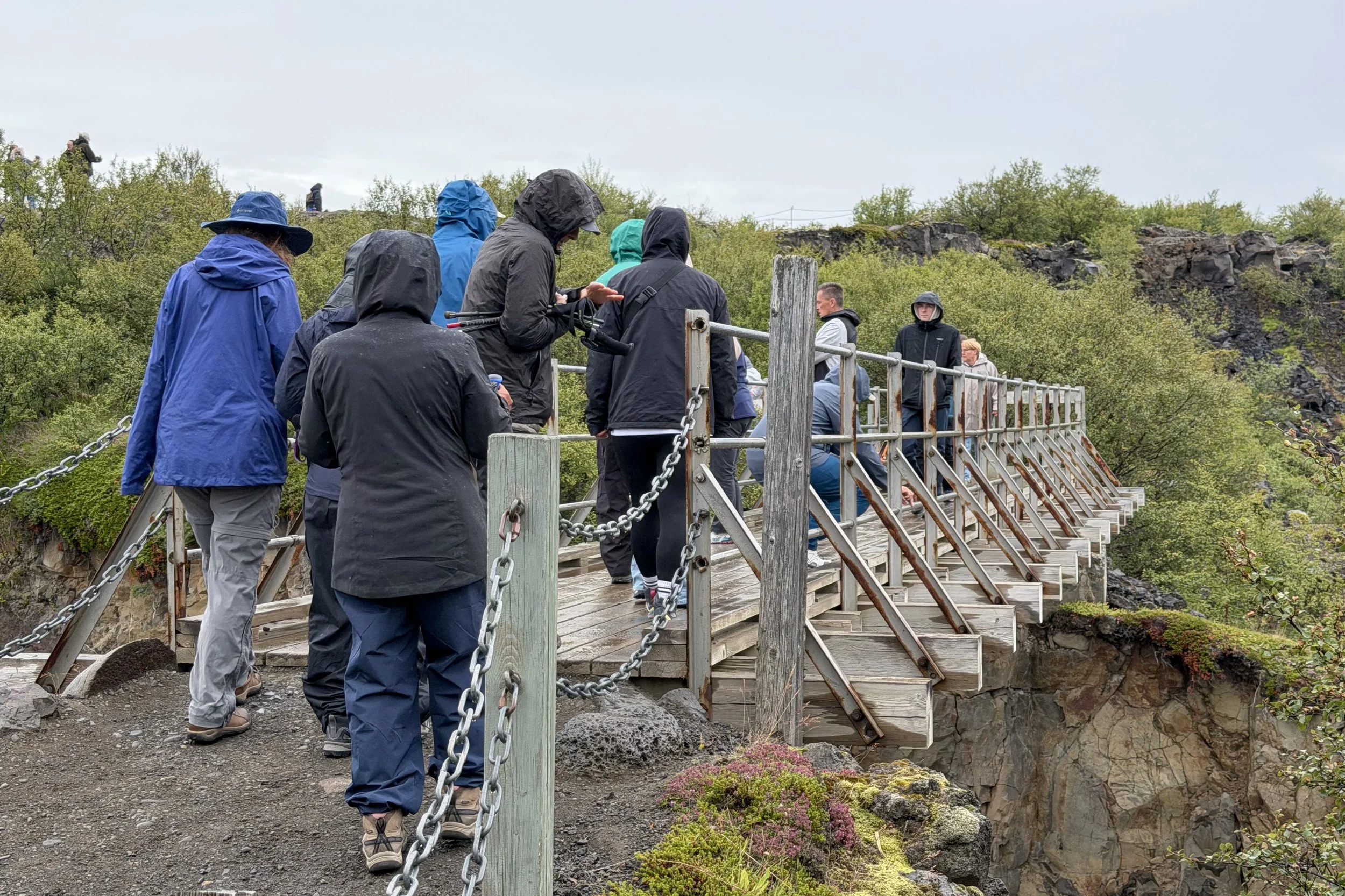 Bridge with view of Hraunfossar