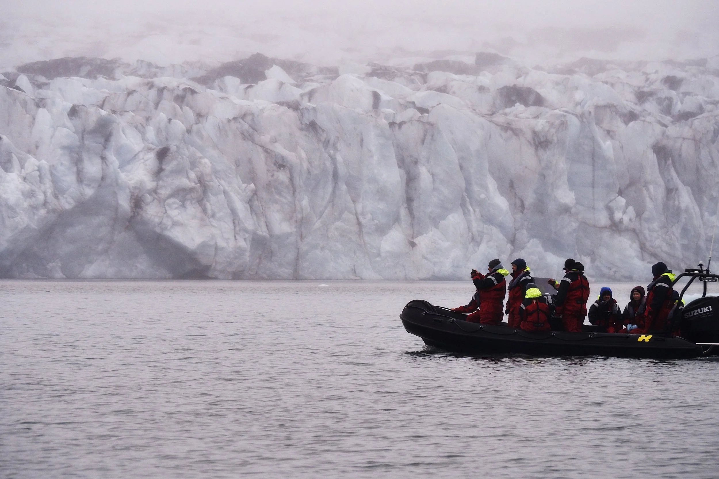 Another boat near the glacier