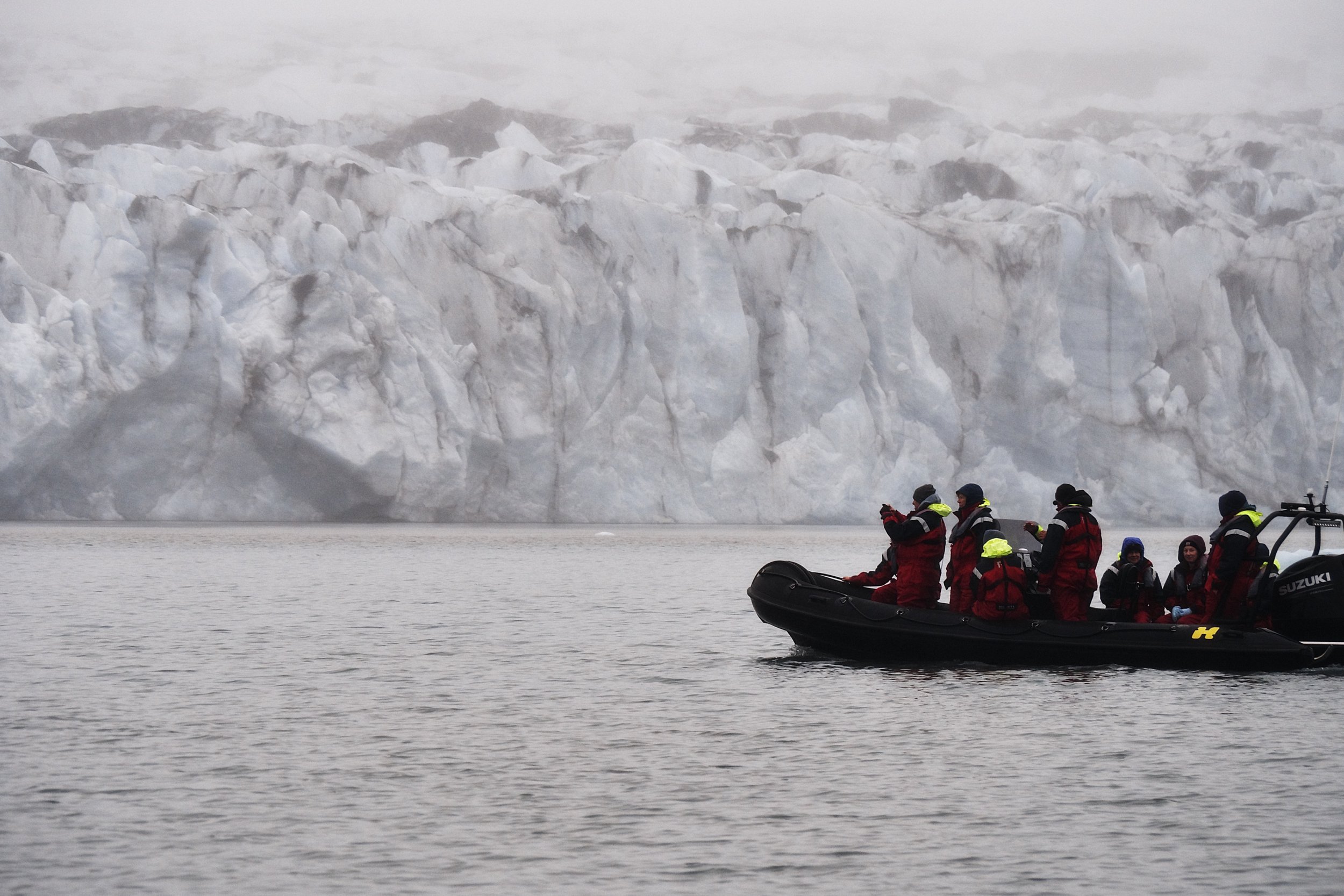 Another boat near the glacier
