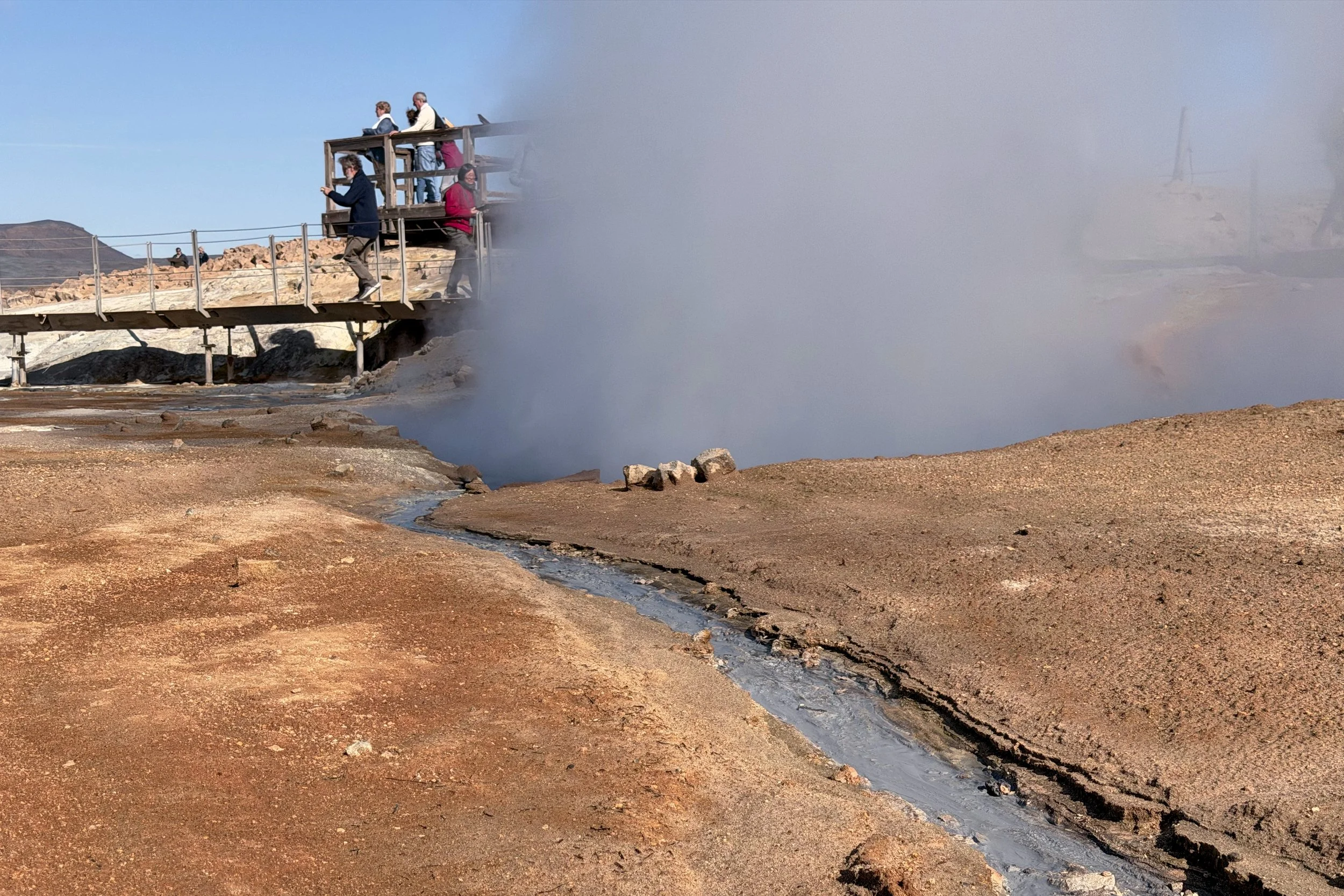 Steam from a thermal pool