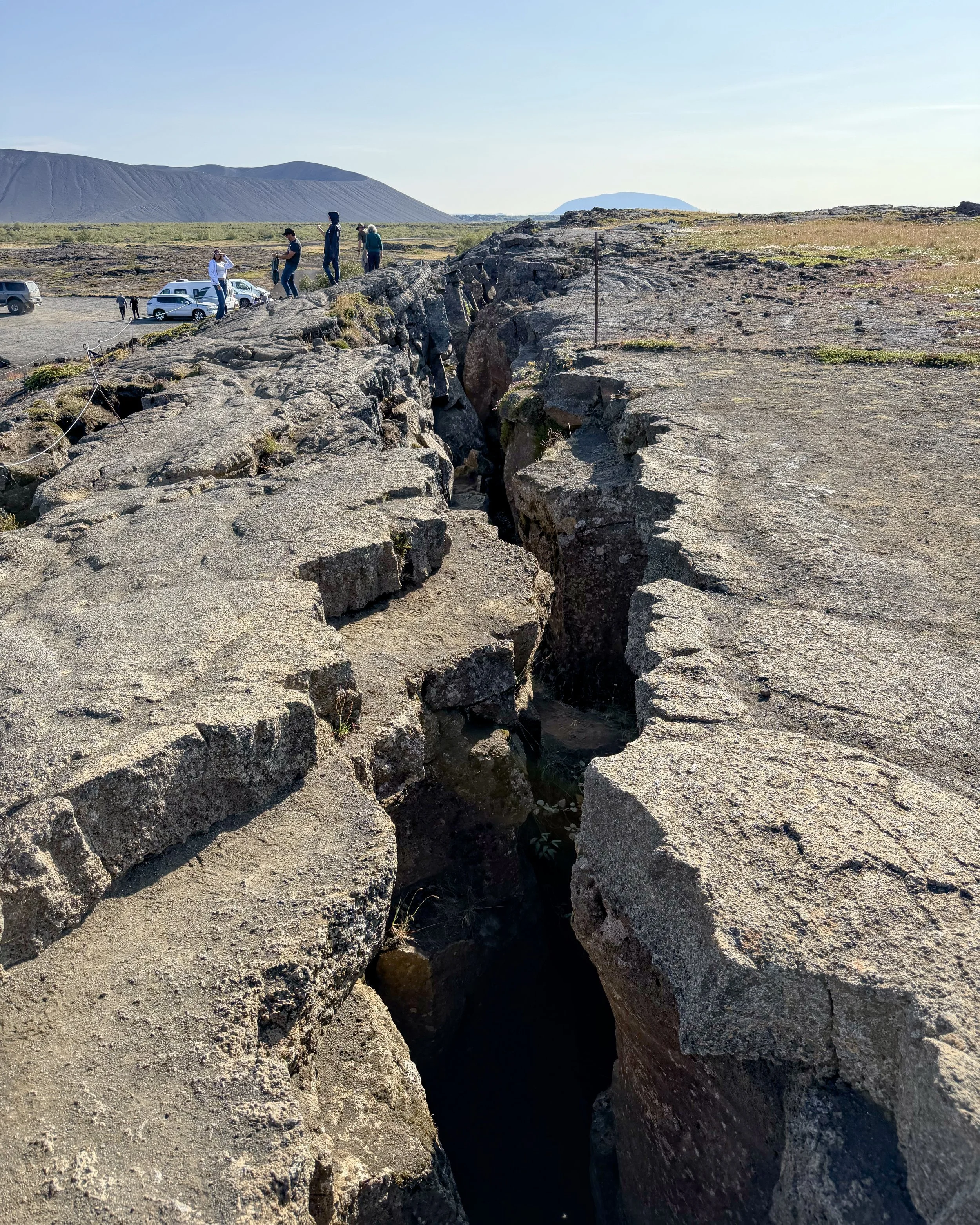 Top of Grjótagjá Lava Cave
