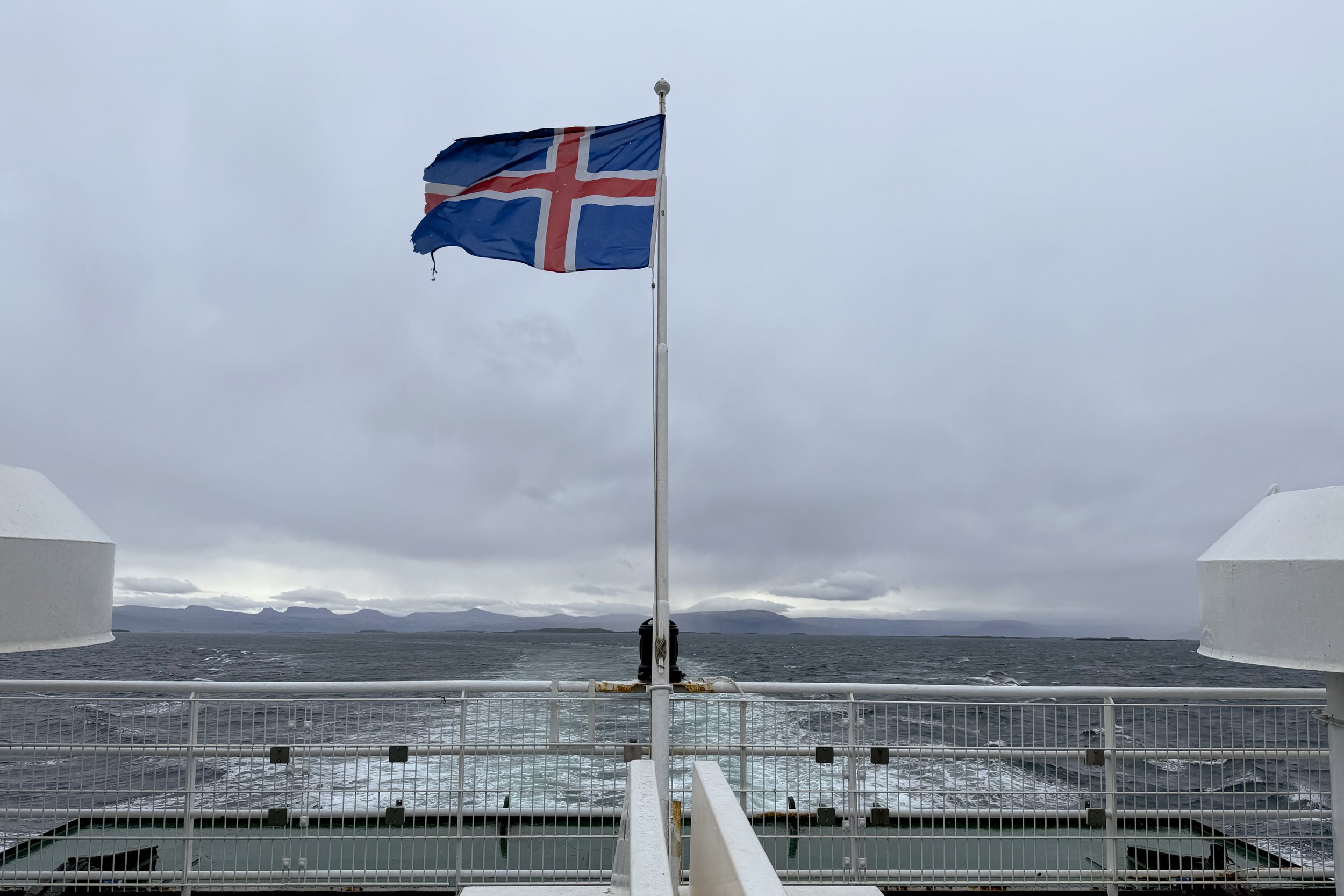 Looking over the stern