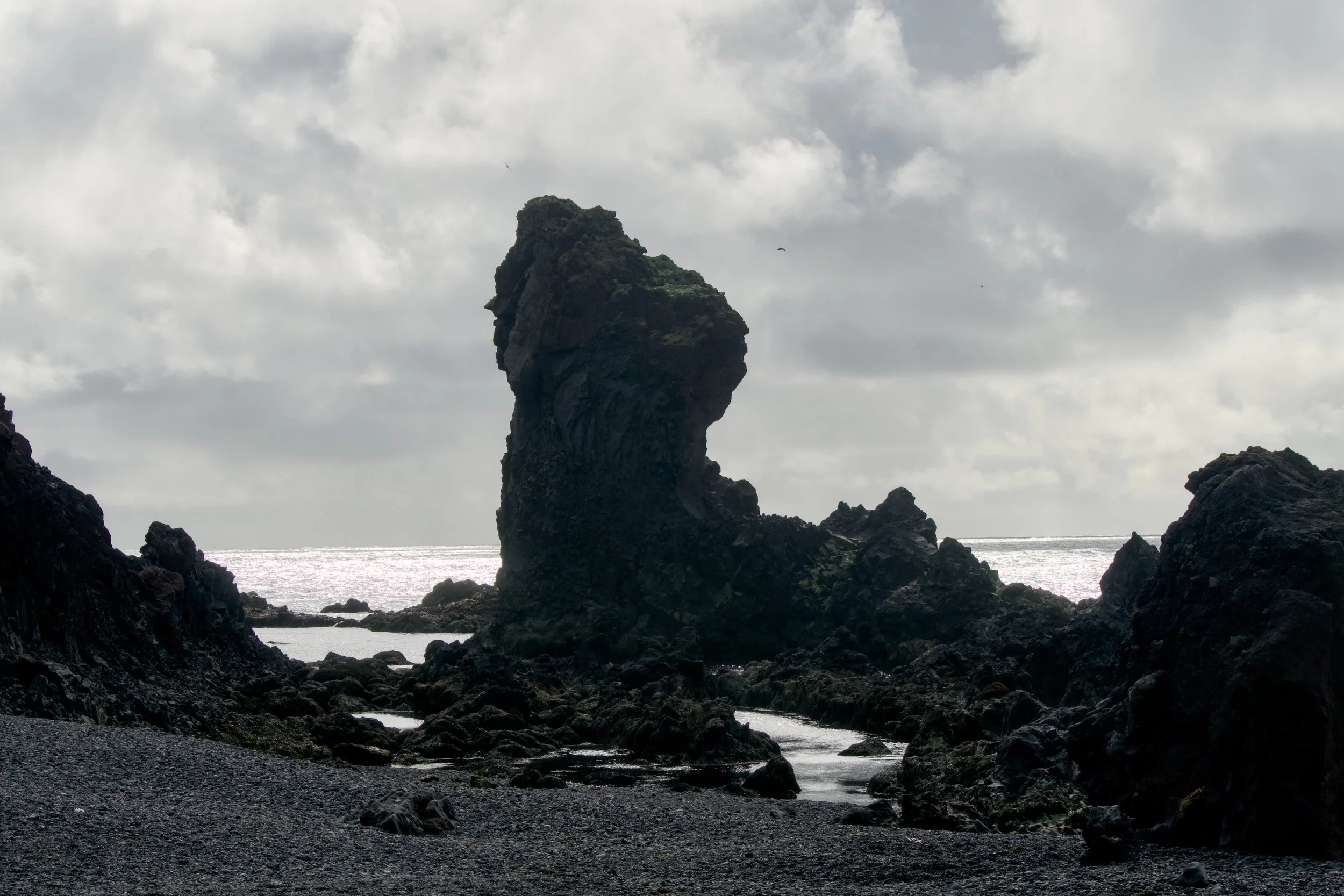 Volcanic formation at Djúpalónssandur (black pebble beach)