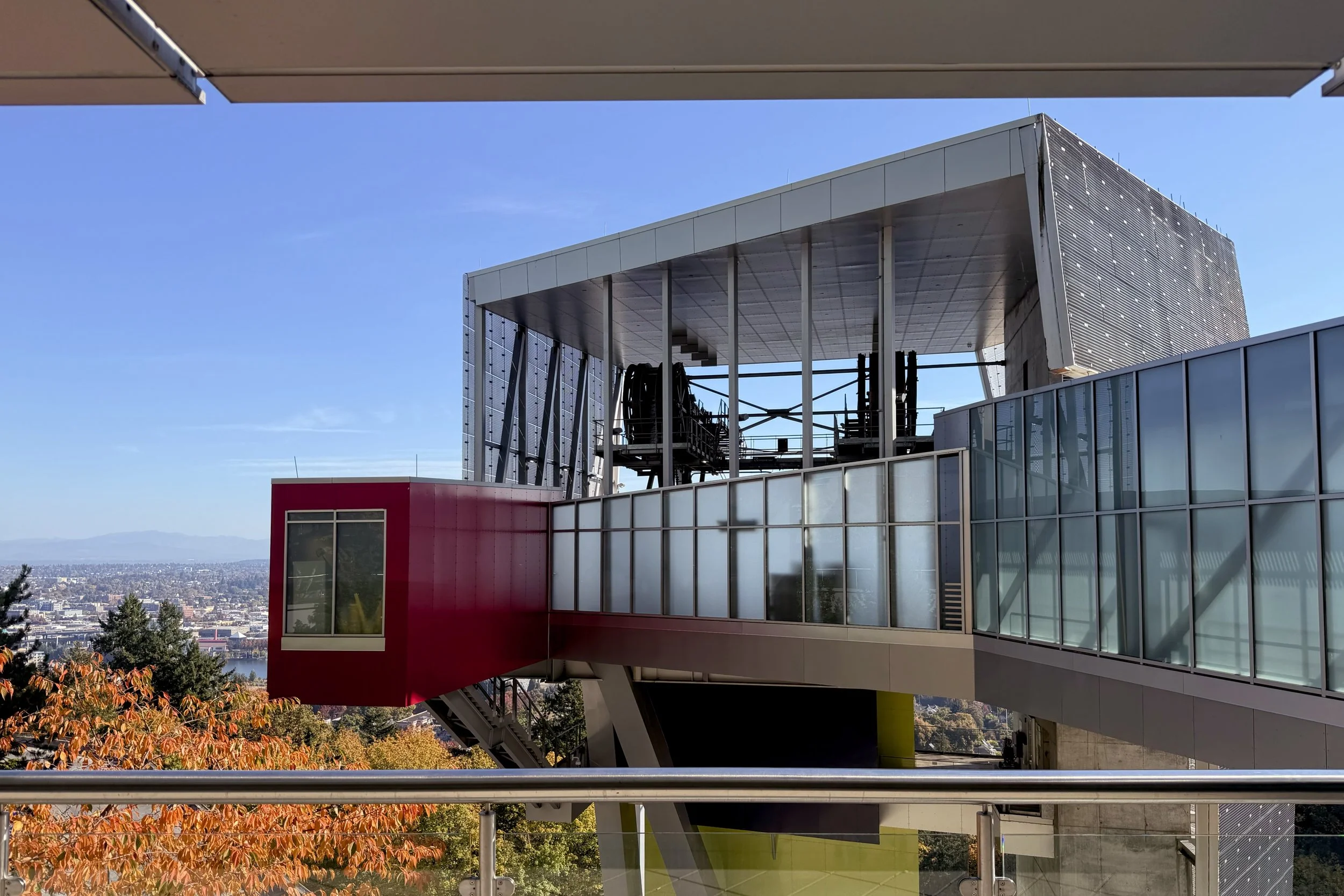 Upper aerial tram station