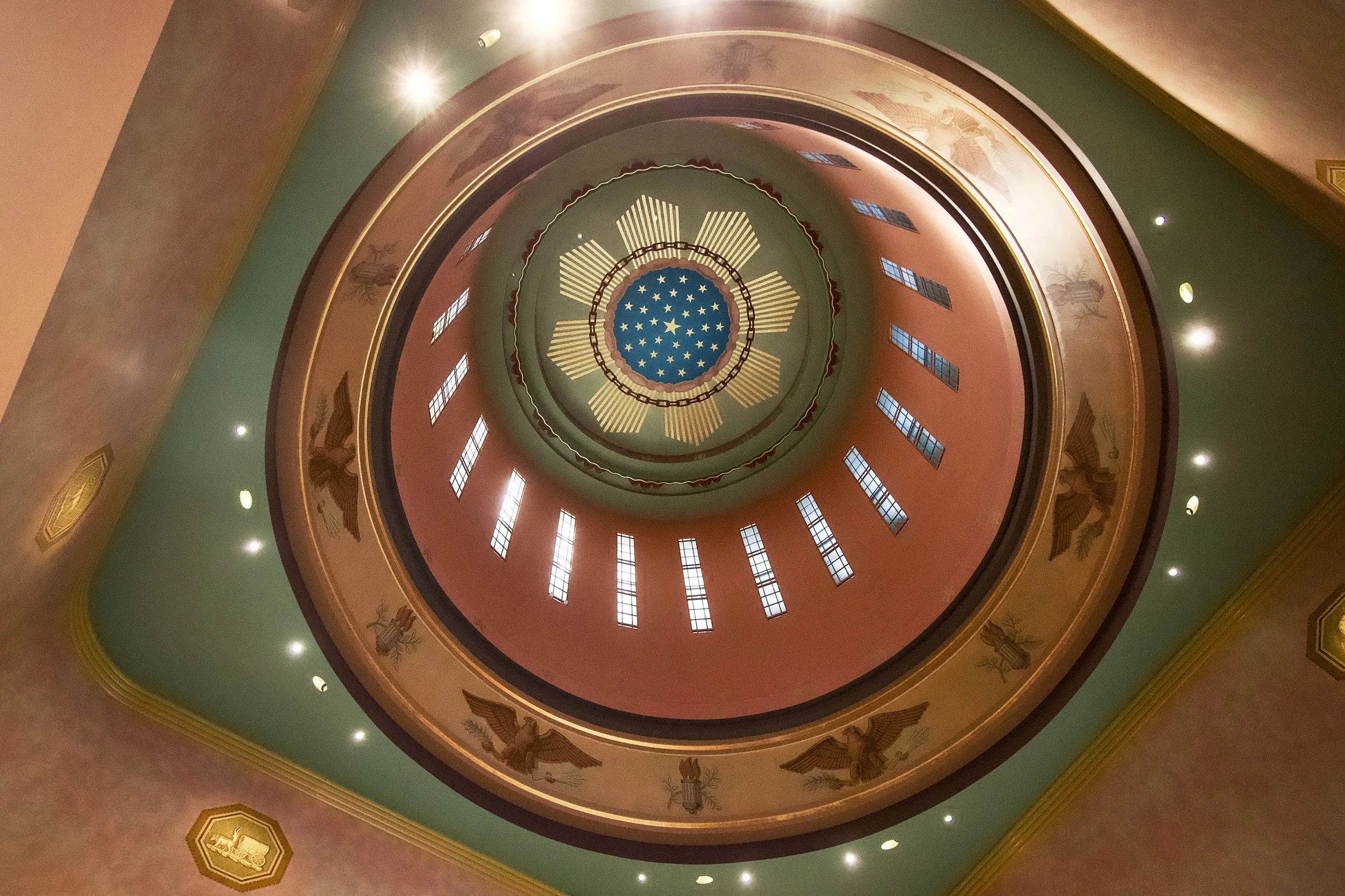 Ceiling at the top of the rotunda