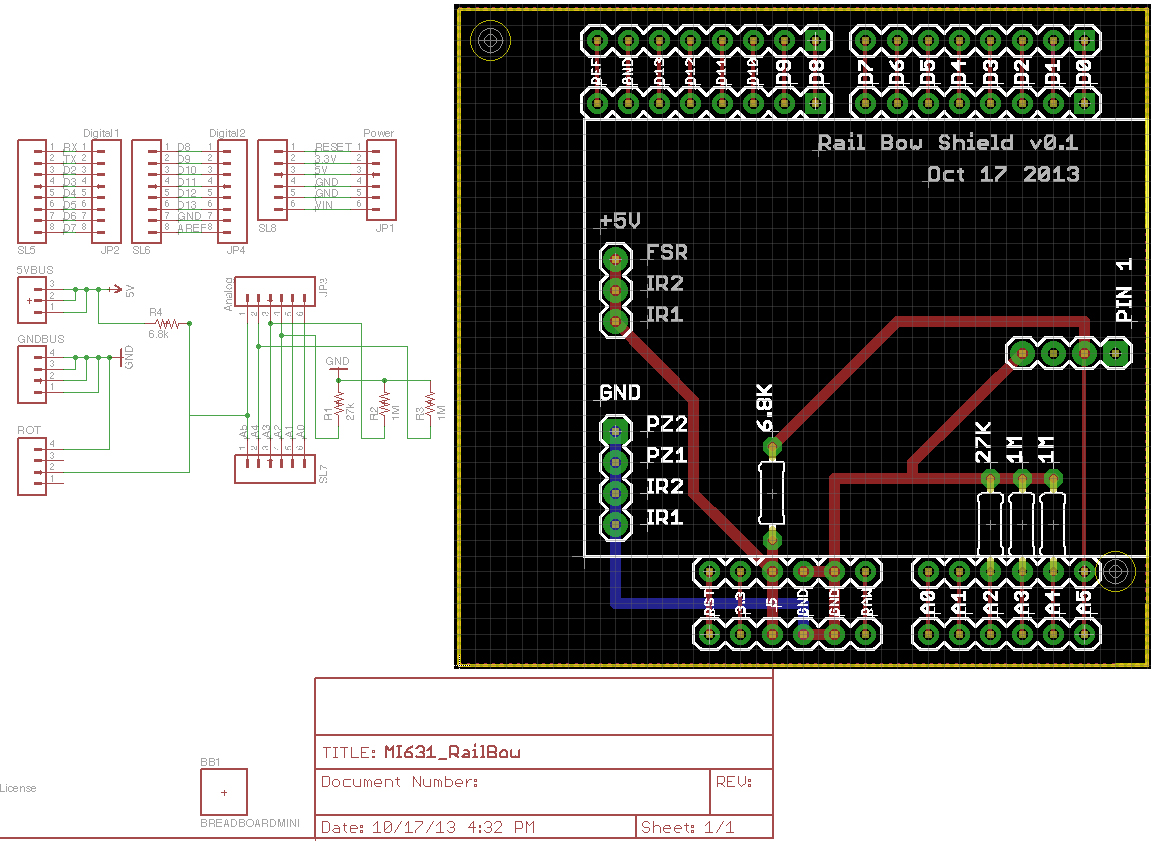 schematic/PCB render, Fall 2013