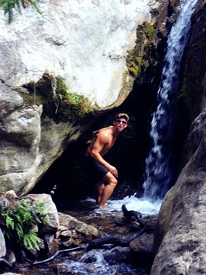 Taking the most natural shower imaginable.