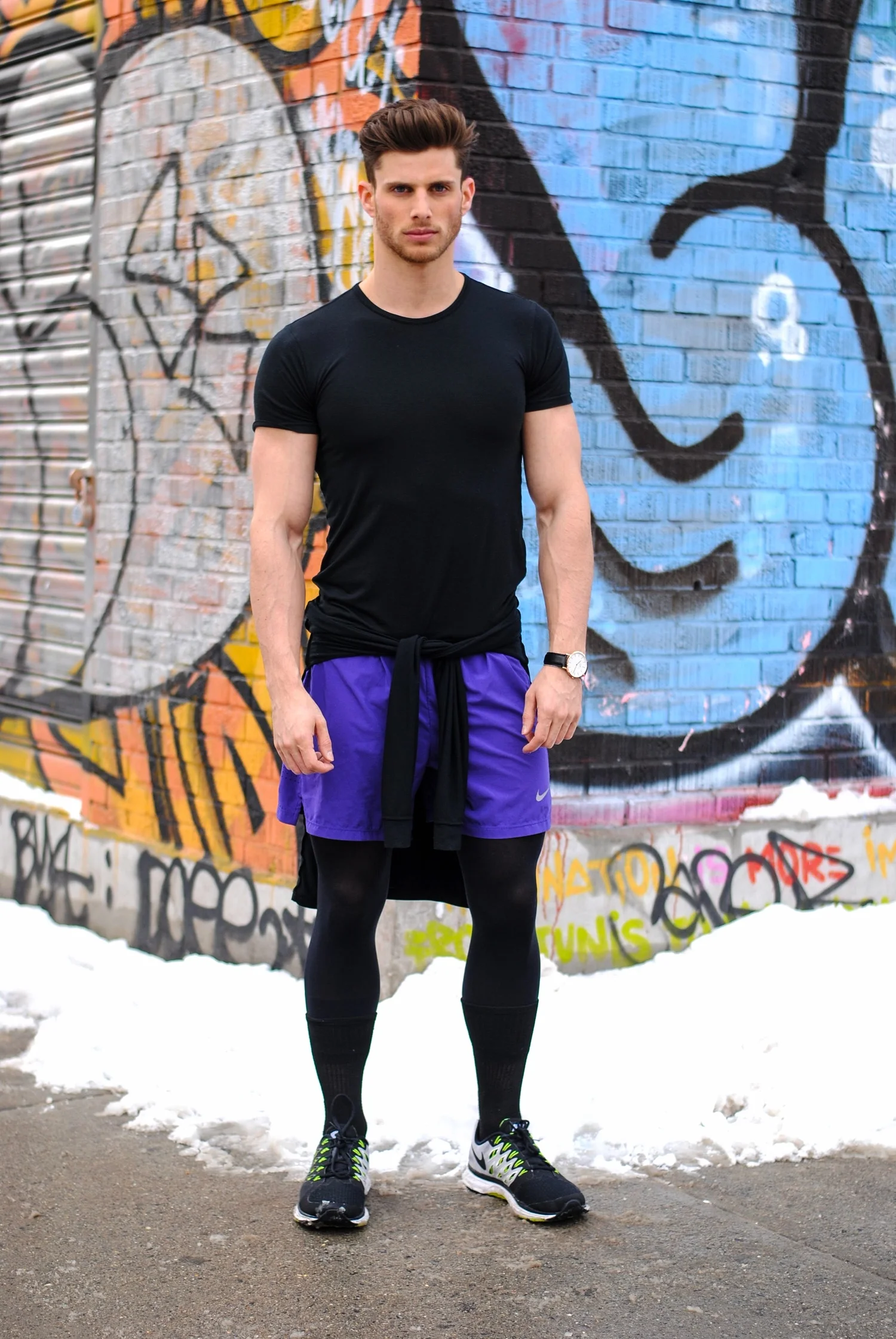 winter running shorts
