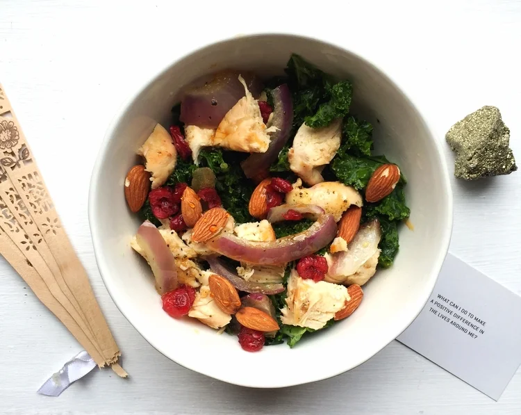 An Autumn Grilled Chicken Kale Salad