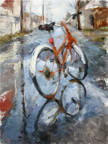 Bicycle, Alley, After the Rain