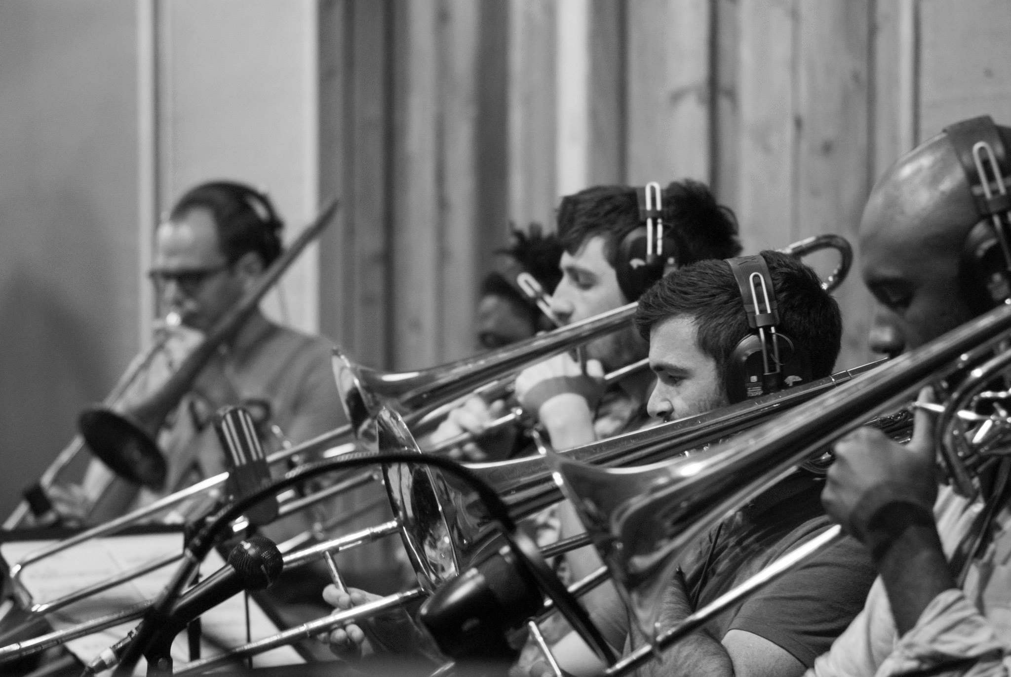 Bryan, Reggie P., John, Dillard and Reggie C. recording tunes