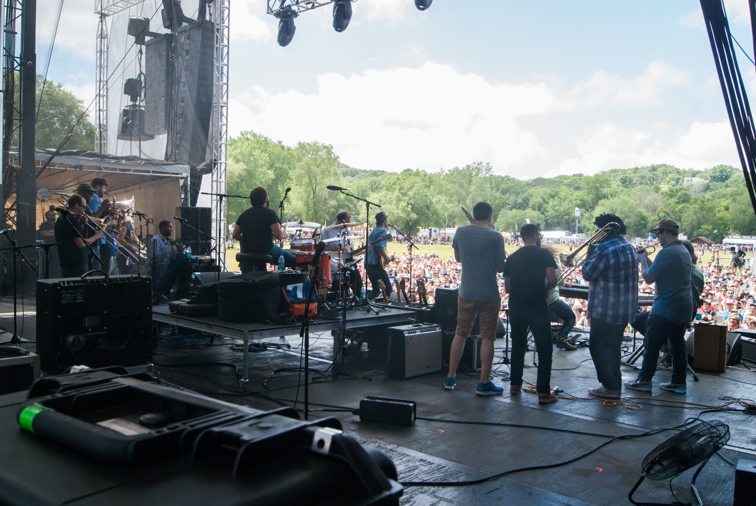 On stage at Eaux Claires
