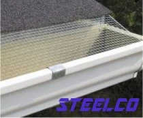 Typically, aluminum gutters have a thin bead on the inside of the lip, 1/8" or less. Front edge of screen goes under the gutter lip as shown.