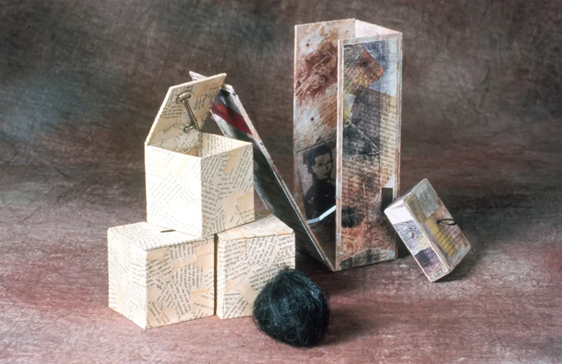 © 1999 Kerry McAleer-Keeler, Boxed Spirits: Franny, Zooey, and Everyman, part of the rare book collection at the Gelman Library, George Washington University in Washington DC