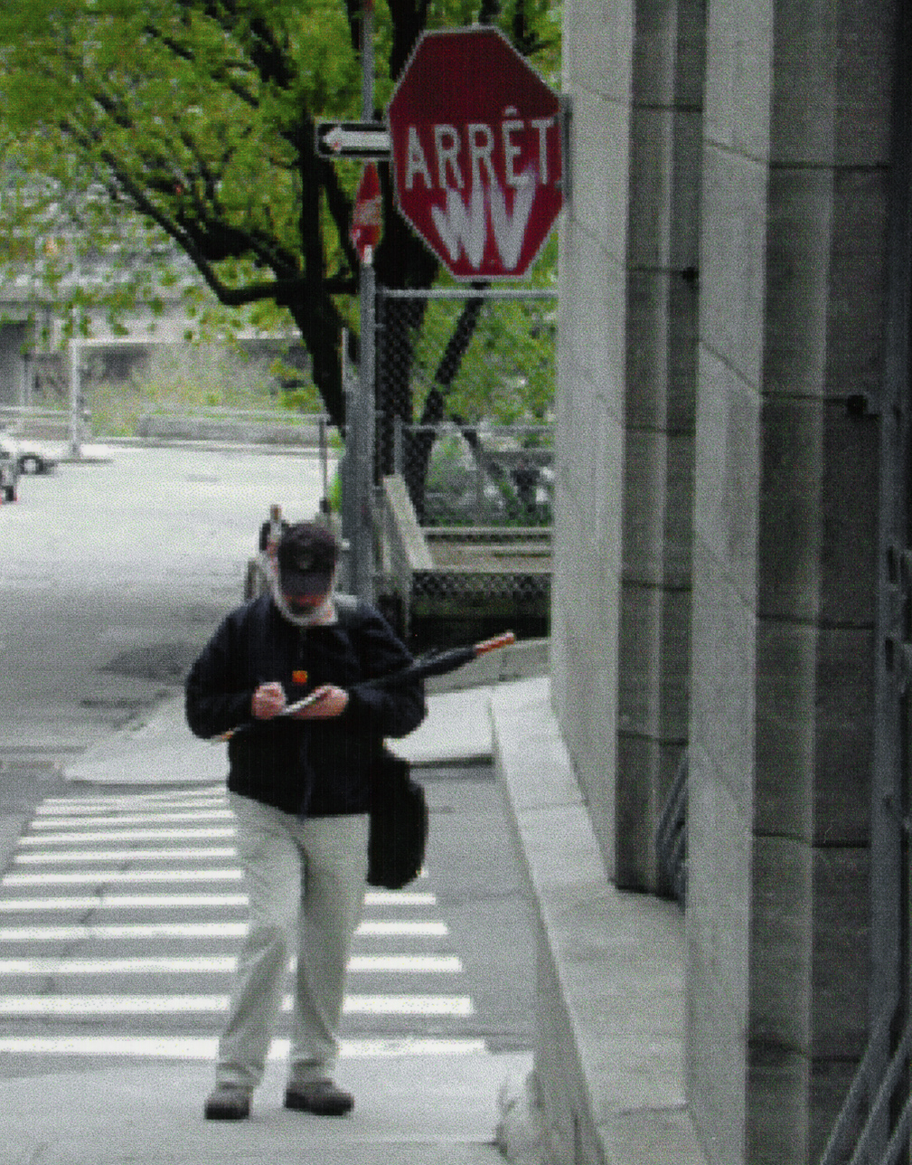© 2006 Louise Levergneux, Michael writing data in Québec City