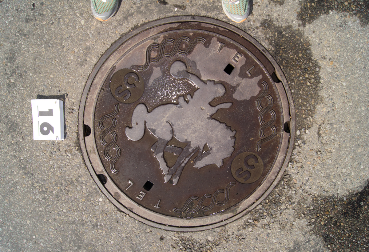 © 2016 Louise Levergneux, Calgary, manhole cover found on the grounds of the Calgary Stampede