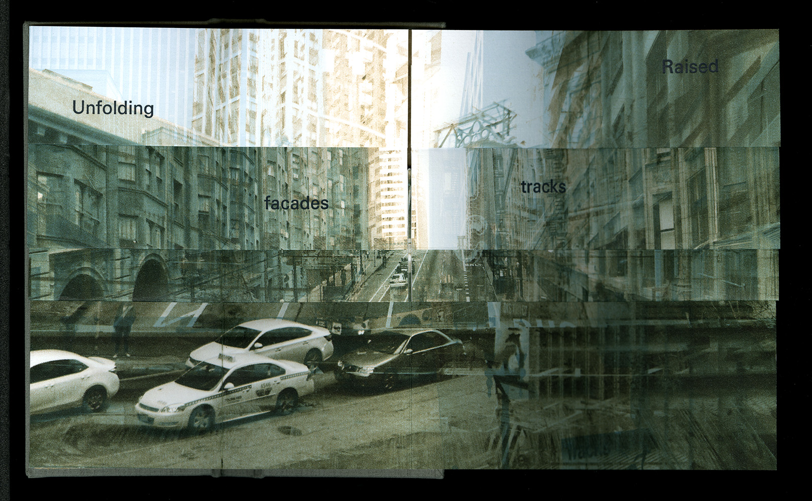 © 2014 Marlene MacCallum, Nine Elevated Views, view of book block extended sideways, 17.3 cm x 29.3 cm