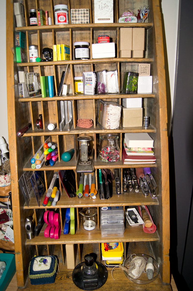 © 2017 Louise Levergneux, Dana's cabinet of tools certainly not a mess!