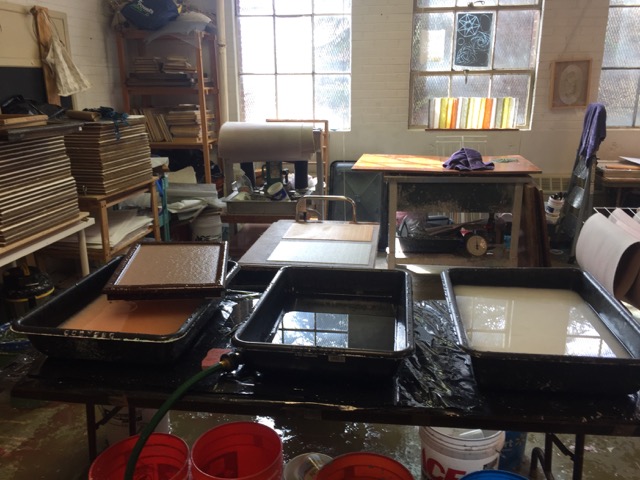 © 2017 Helen Hiebert, a drying system is on the left and a press is in the back.
