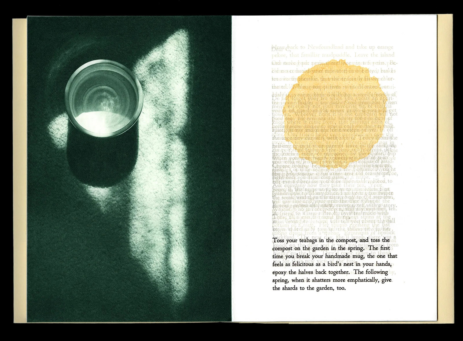 © 2016 M. MacCallum, Tea Ceremonies, view of the ninth page spread