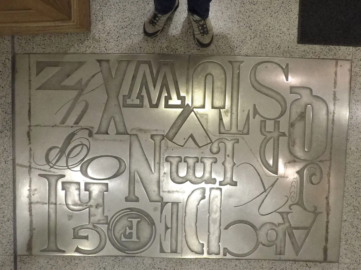 © 2017 Louise Levergneux, Latin Alphabet, Foundation Stones of the Thompson Library, Columbus, OH