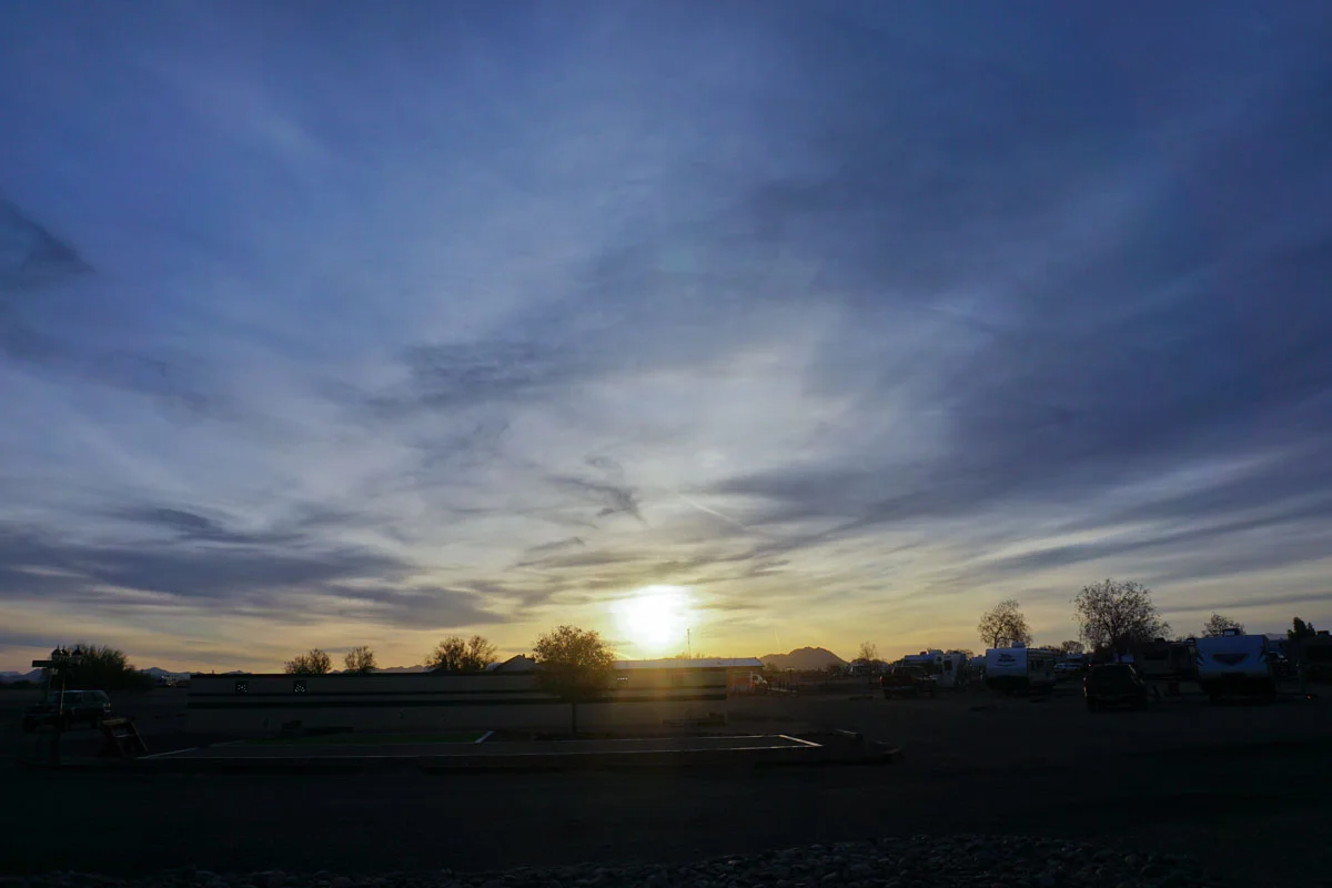 © 2018 Louise Levergneux, sunrise in Gila Bend, Arizona