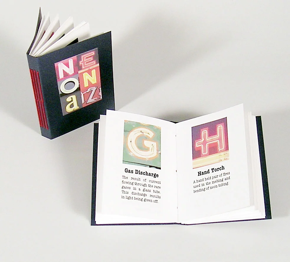 © 2004, Laura Russell, ABC, long stitch binding into paper cover, archival digital printing on Superfine paper