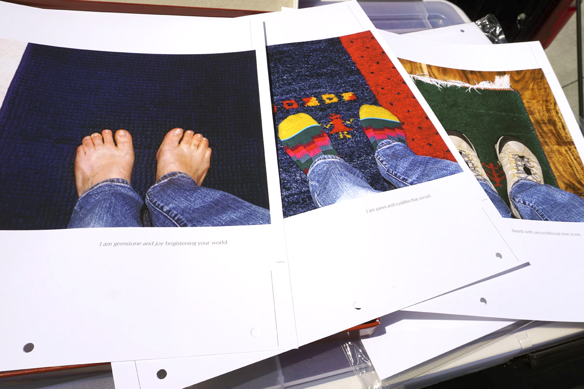 © 2018 Louise Levergneux, printed pages of Shadow Me