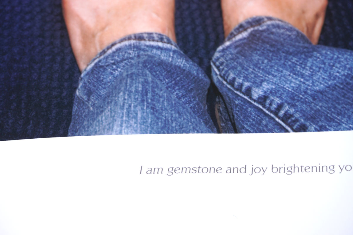 © 2018 Louise Levergneux, detail printed page of Shadow Me on Lasal Photo from Moab Papers