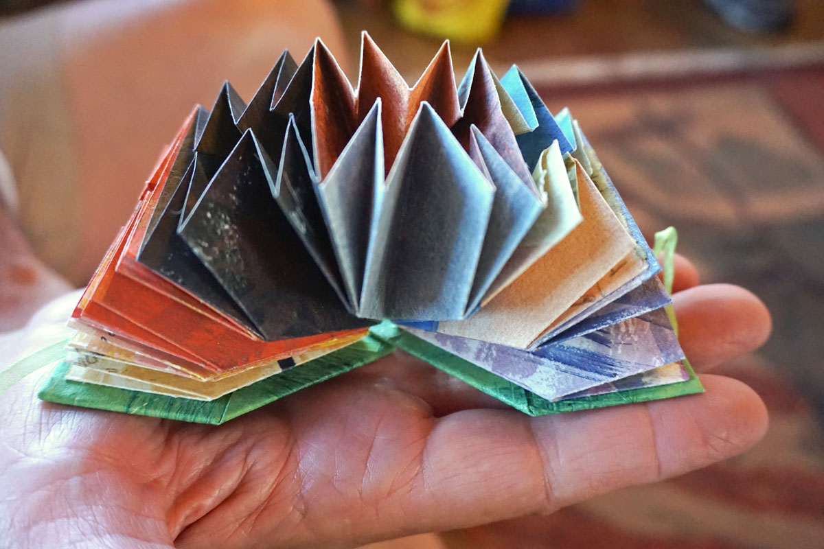 © 2018 Louise Levergneux, accordion with turkish map fold book by Gail Murray