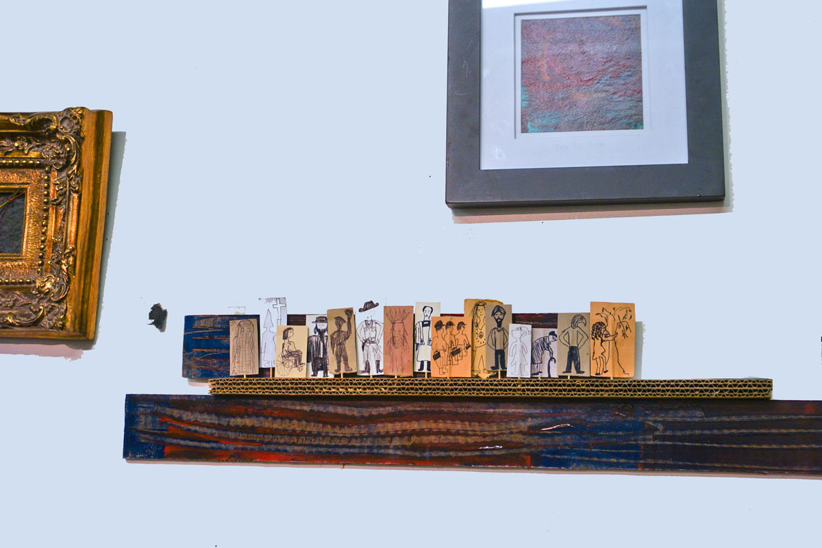© 2018 Louise Levergneux, a fun piece by Judith hanging in her studio