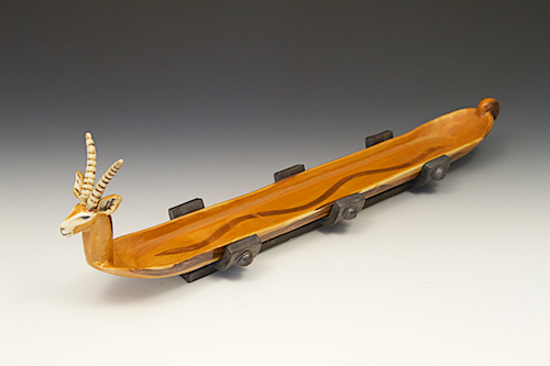 © 2018 Gary Viola, Gazelle Platter, clay (4” x 21” x 6”) by Monica Viola
