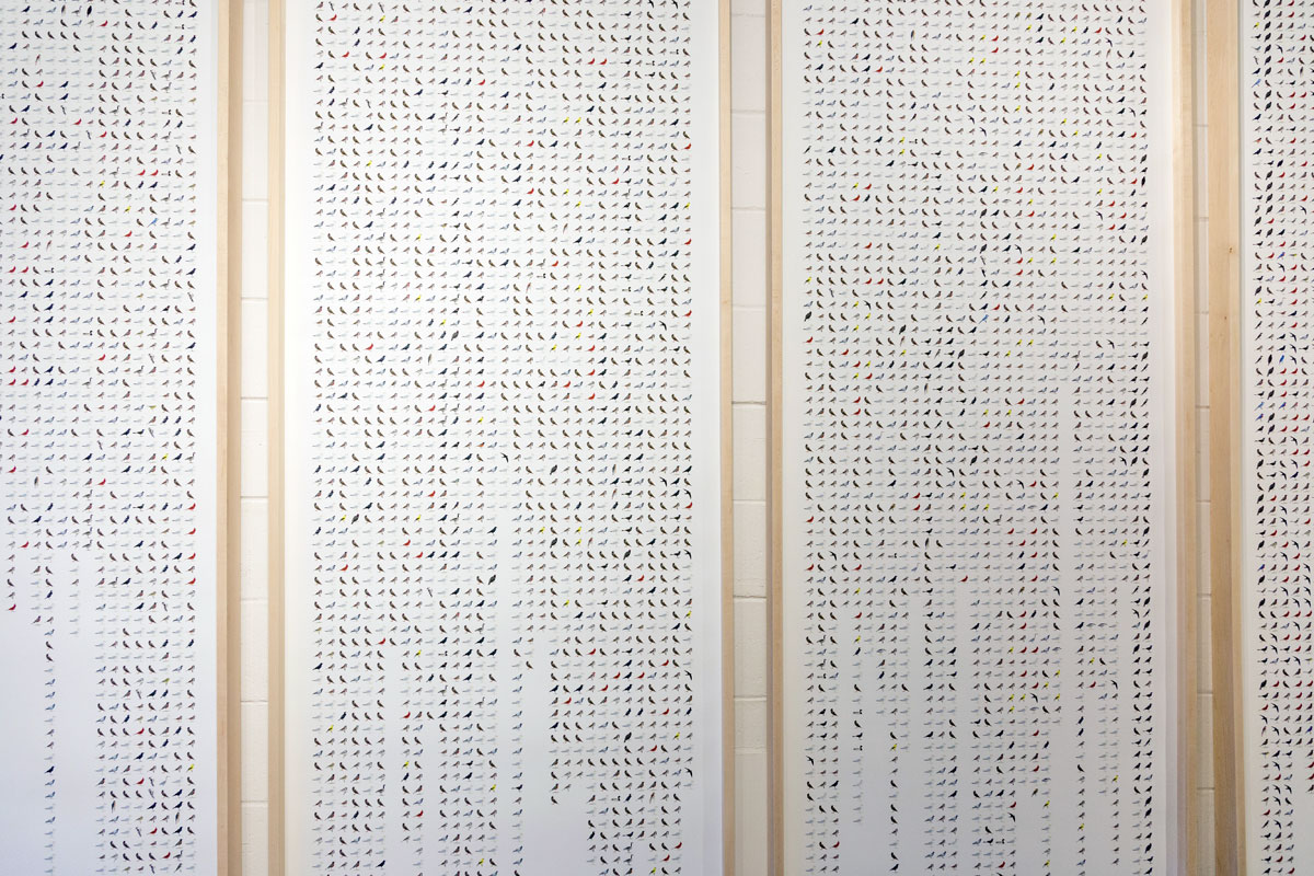 © 2018 Julia Martin. Detail of All the Birds I saw Last Year by Adrian Göllner