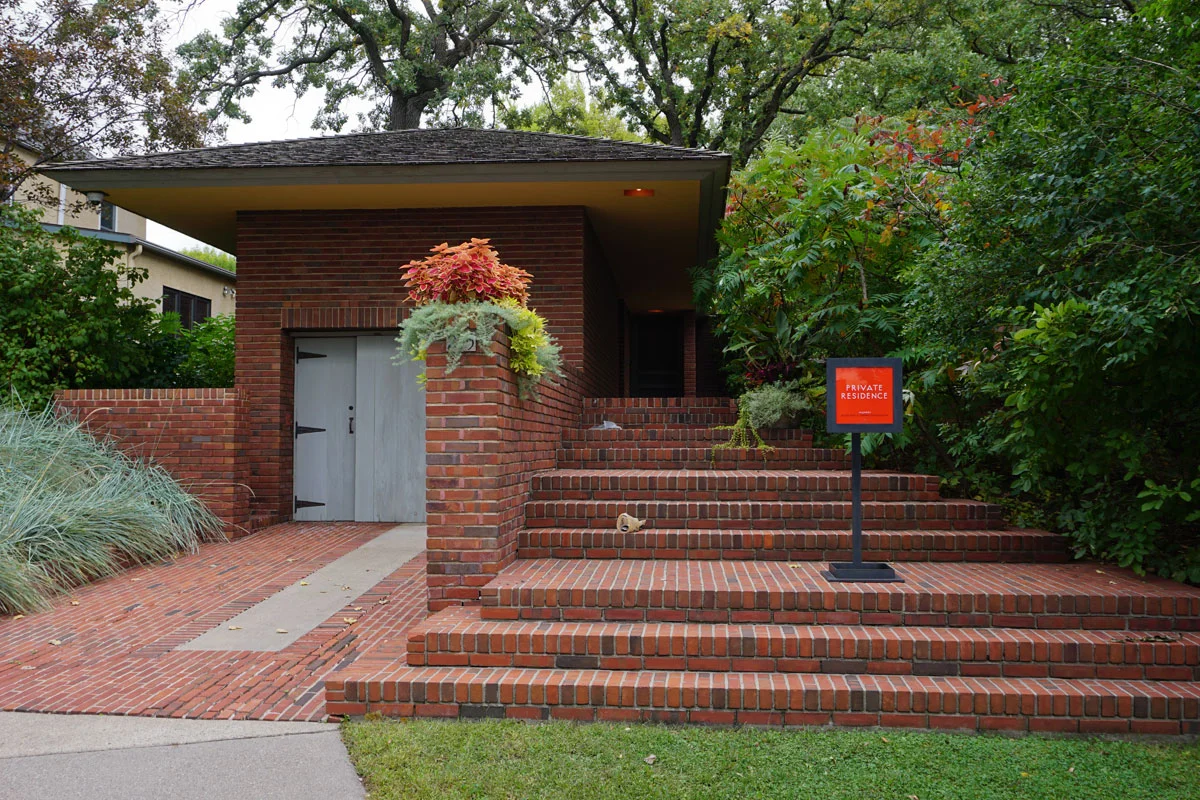 © 2018 Louise Levergneux. Driving around Minneapolis, Minnesota, I found this Frank Loyd Wright architecture, The Wiley House