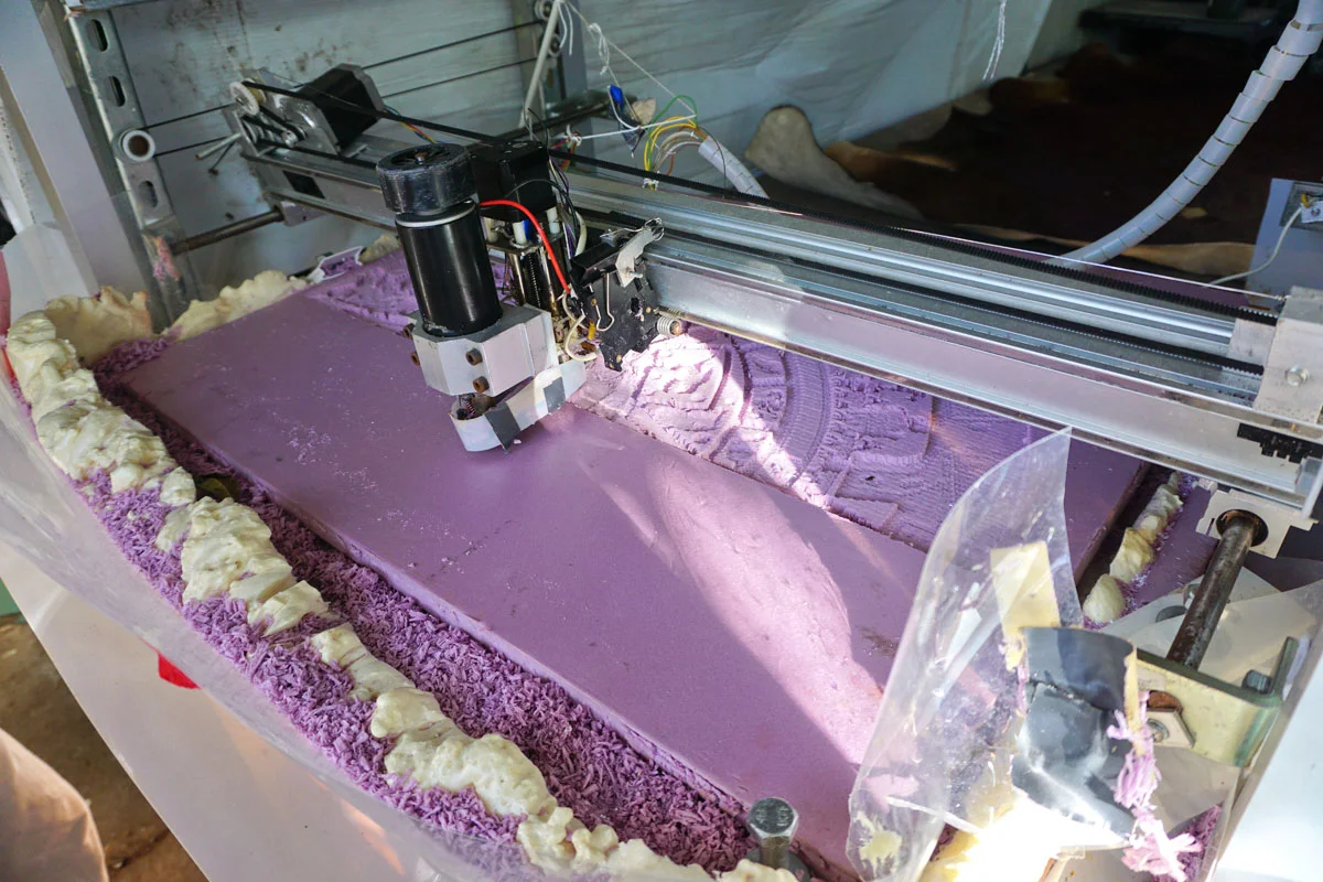 © 2018 Louise Levergneux. Yama’s CNC router at work.