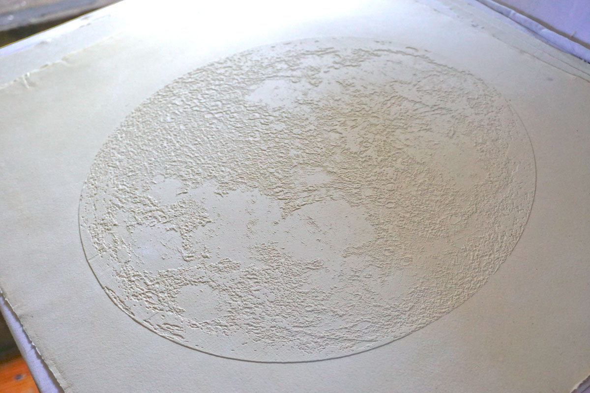 © 2018 Louise Levergneux. Another cast paper print using the CNC router. Gorgeous to the touch!