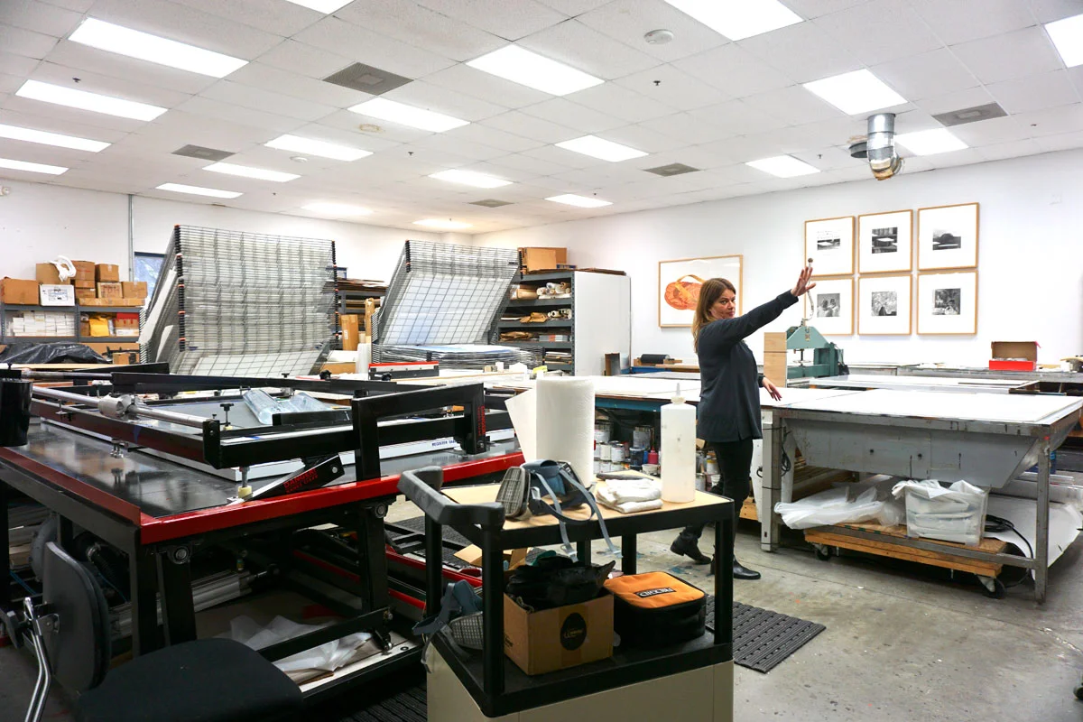 © 2019 Louise Levergneux. Kristin Soderqvist showing me around the studios.