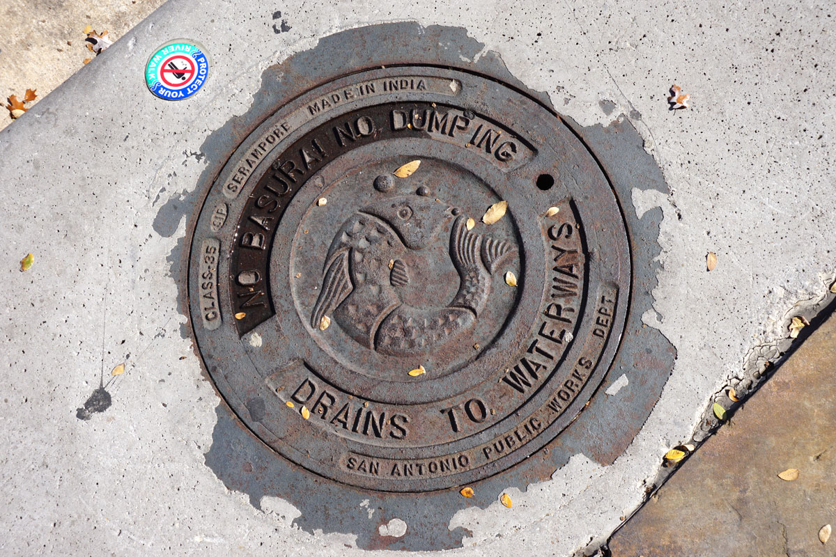 © 2017 Louise Levergneux. Manhole cover in Austin, Texas.