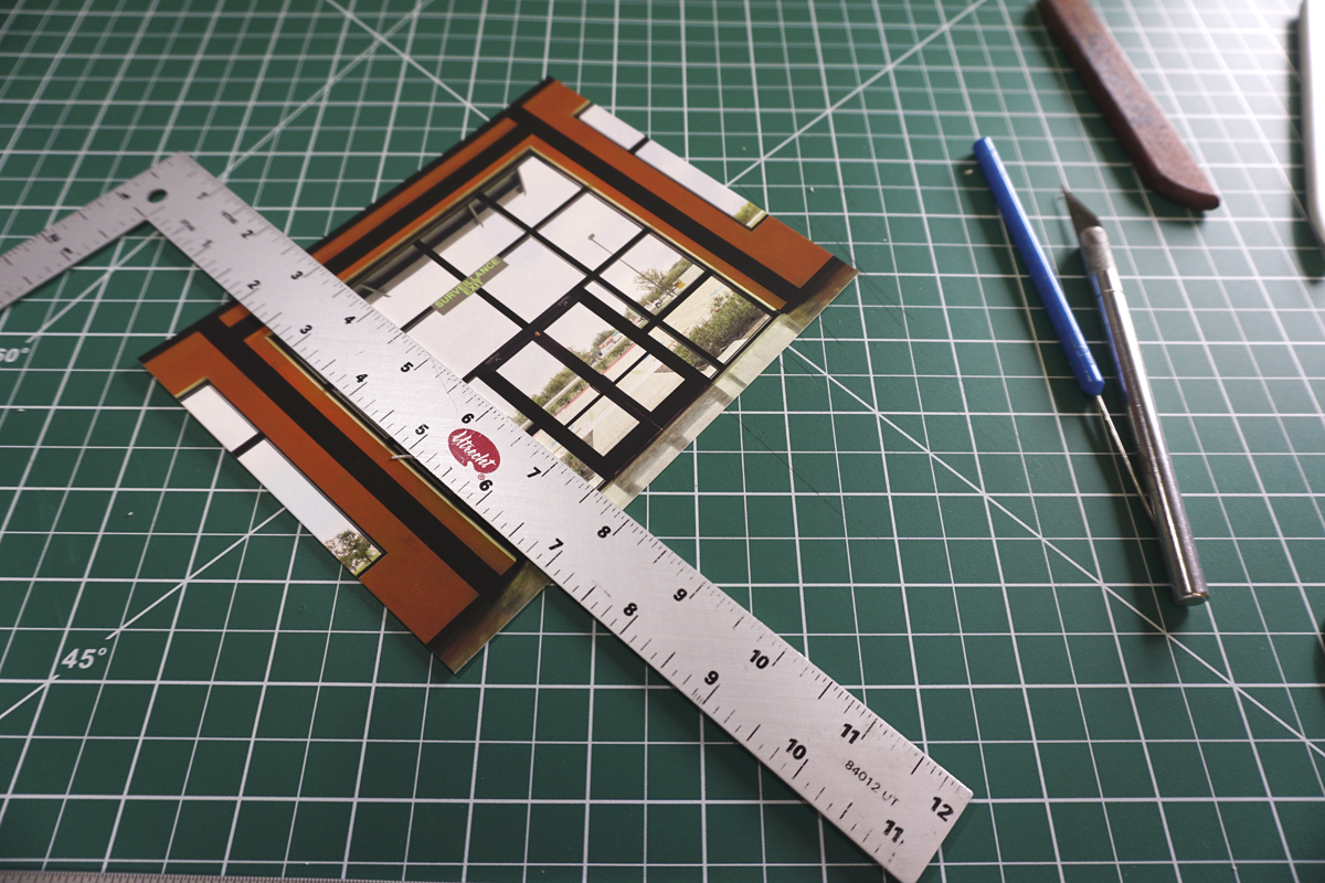© 2019 Louise Levergneux. Cutting details for the cover for Surveillance.