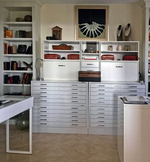© 2019 Dorothy Simpson Krause. Dorothy’s many filing cabinets.