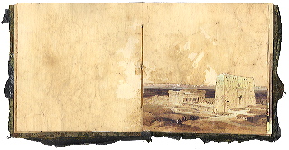© 2010 Dorothy Simpson Krause. Vintage photographs of Egypt were collaged into the pages of Explorations .