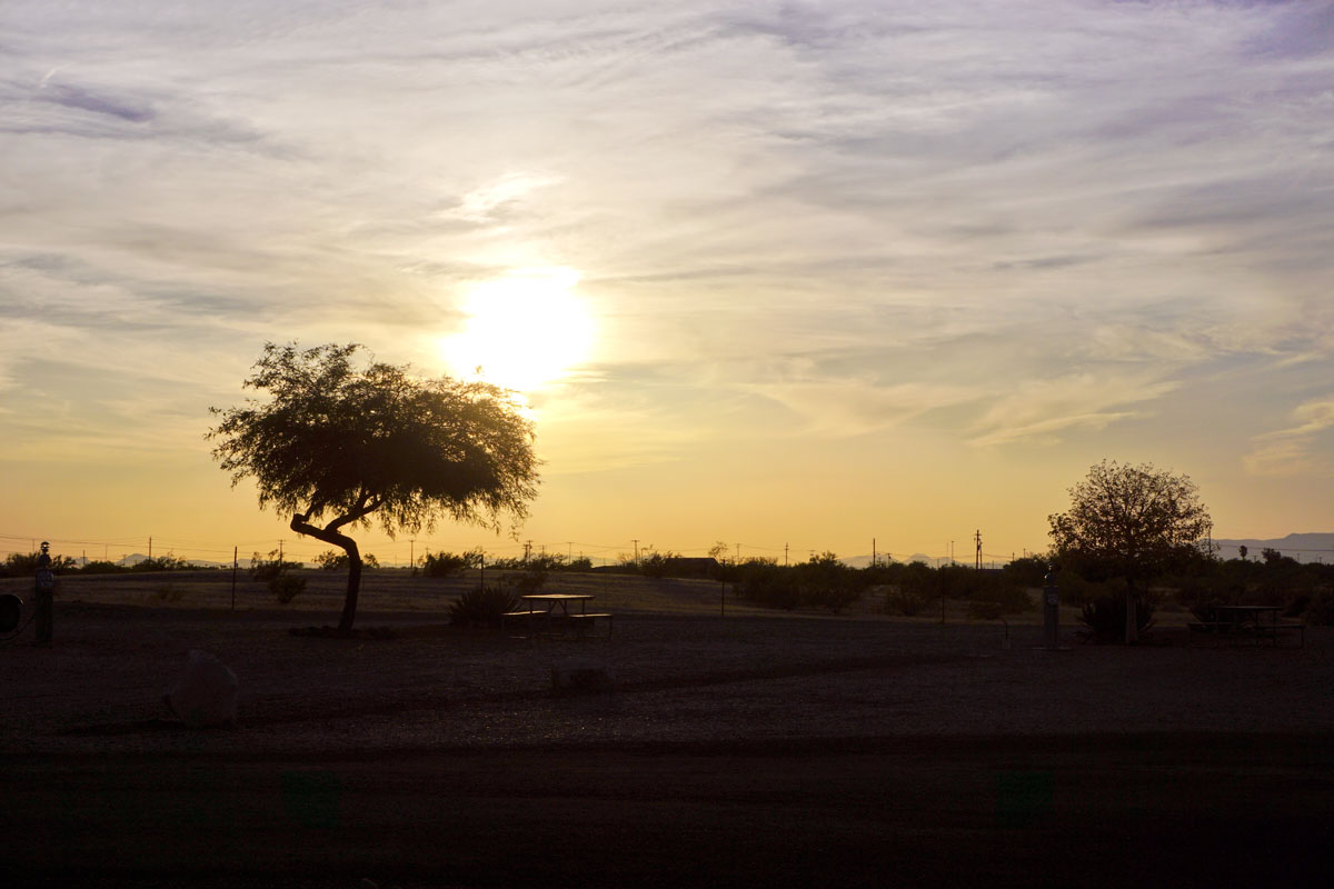 © 2019 Louise Levergneux. Sunset in Gila Bend, Arizona