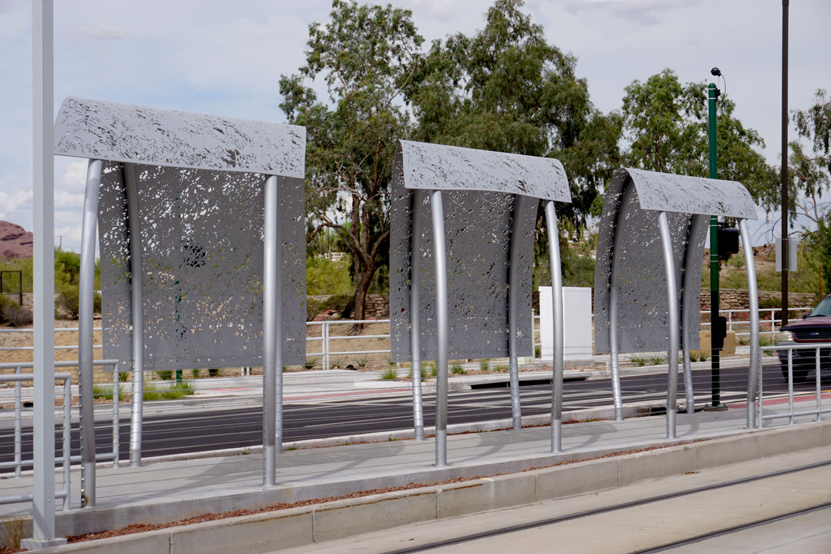 © 2019 Louise Levergneux. Creosote Lace at he 50th Street Light Rail Station in Phoenix.
