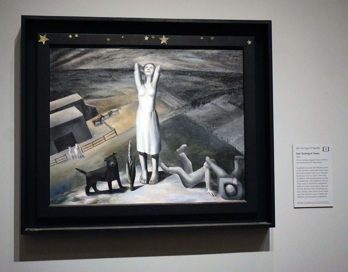 © 2019 Louise Levergneux. Star Gazing in Texas 1938, oil on canvas by Ida Ten Eyck O’Keeffe.