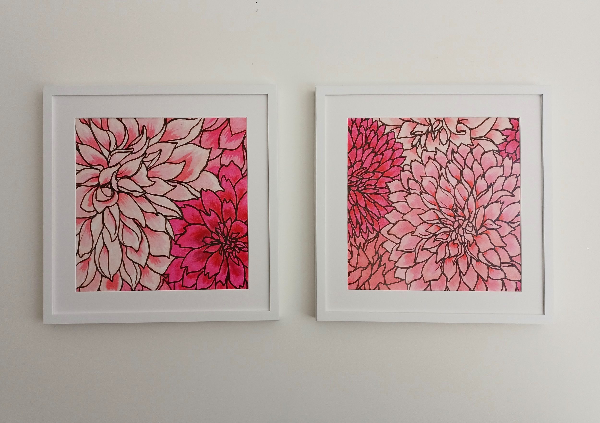 Pink Dahlias #1, 2022