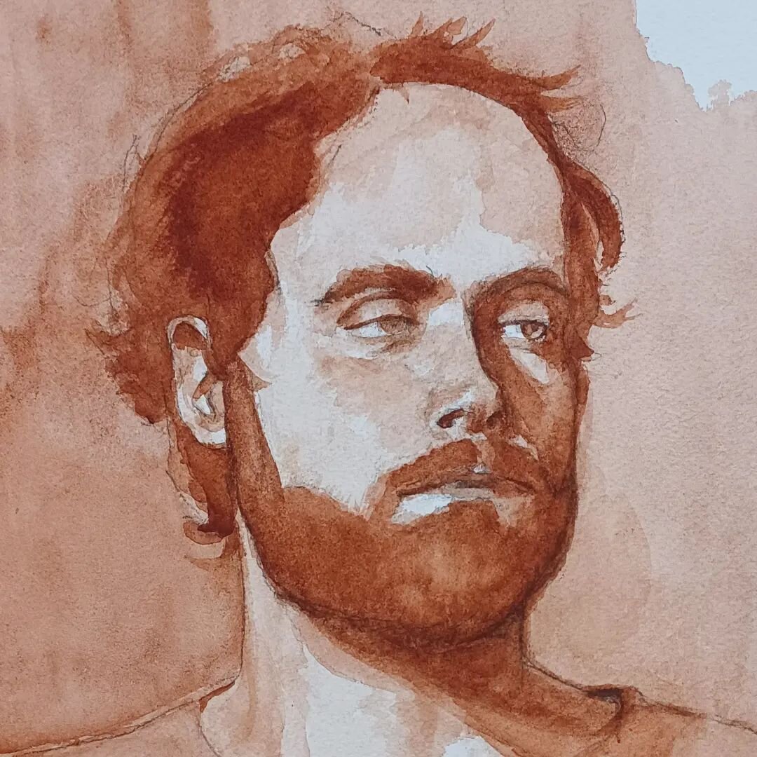 Monochrome study of @hw_figuremodel from watercolor class at @paletteandchiselchicago

pretty dang happy with this one 🙃