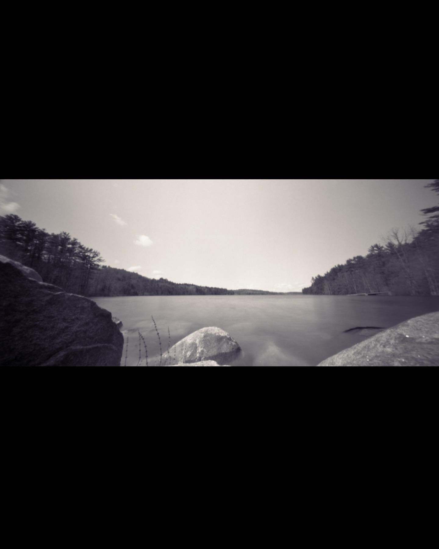 One of the pinhole images I took on my way home on Wednesday. This is a lake near our house. The 7 second exposure captured the motion of the water, leaving it blurry. It&rsquo;s a neat affect. 
Swipe for details. 

#wppd2023 #kierareesepinhole #kier