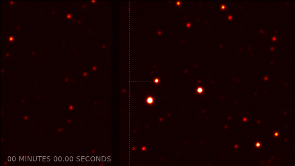 Occultation of a star by Pluto. Co-registered and PSF-matched time-series of LCOGT guide camera data using routines developed for New Horizons Kuiper Belt search. Details of occultation results here.