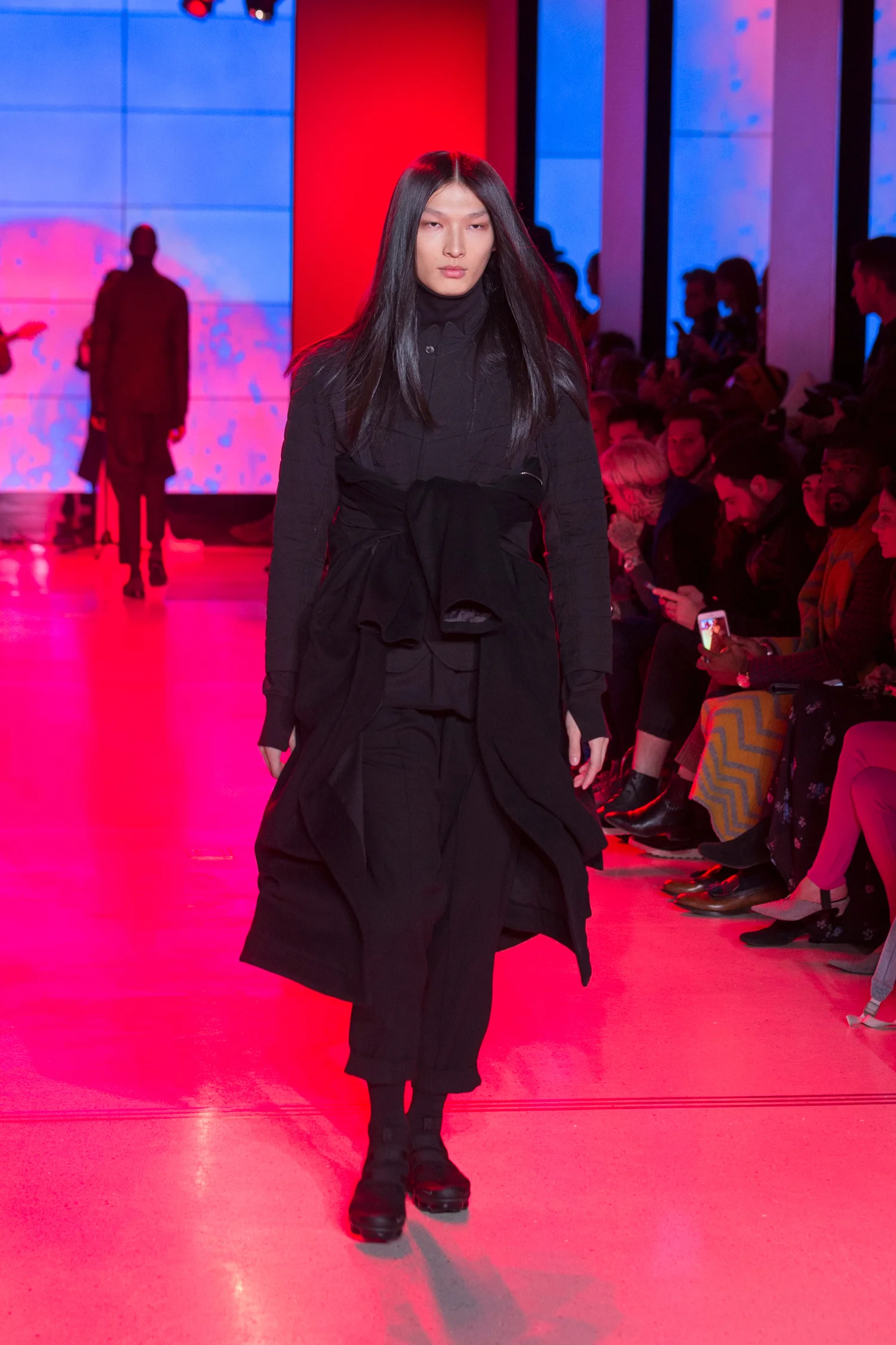 LOOK 2 ARC BDU Jacket / Black Quilted Cotton ARC Orison Coat / Black Cashmere ARC Turtleneck / Black Terry ARC Ankara Pant / Black Wool Nike Air VaporMax Utility